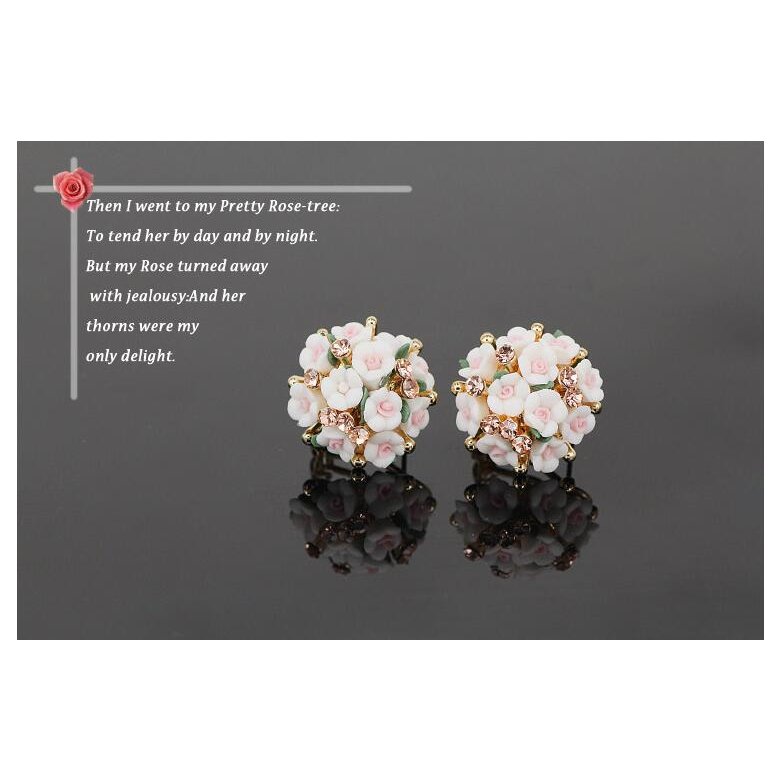 Wholesale New Fashion  jewelry Flower Earring For Women Vintage Jewelry VGE041 1