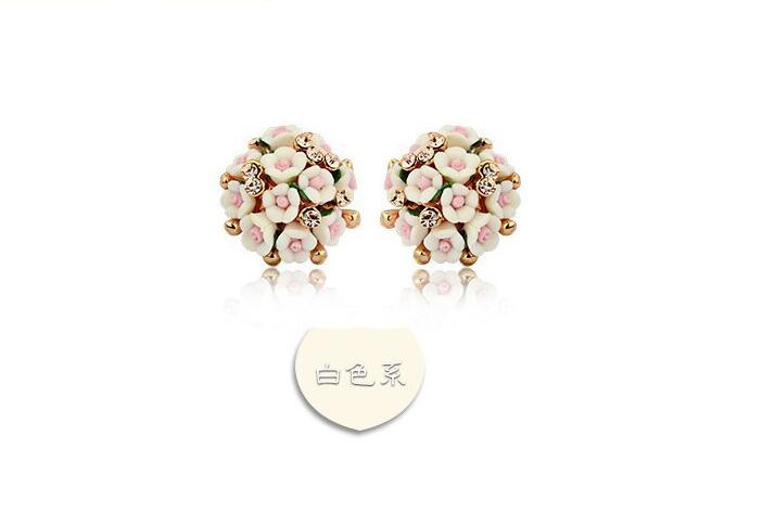 Wholesale New Fashion  jewelry Flower Earring For Women Vintage Jewelry VGE041 2