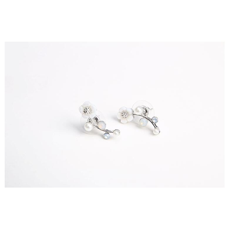 Wholesale New  Elegant Shell Pearl Flower Drop Earrings For Women Fashion Crystal Girls Jewelry  VGE043 3