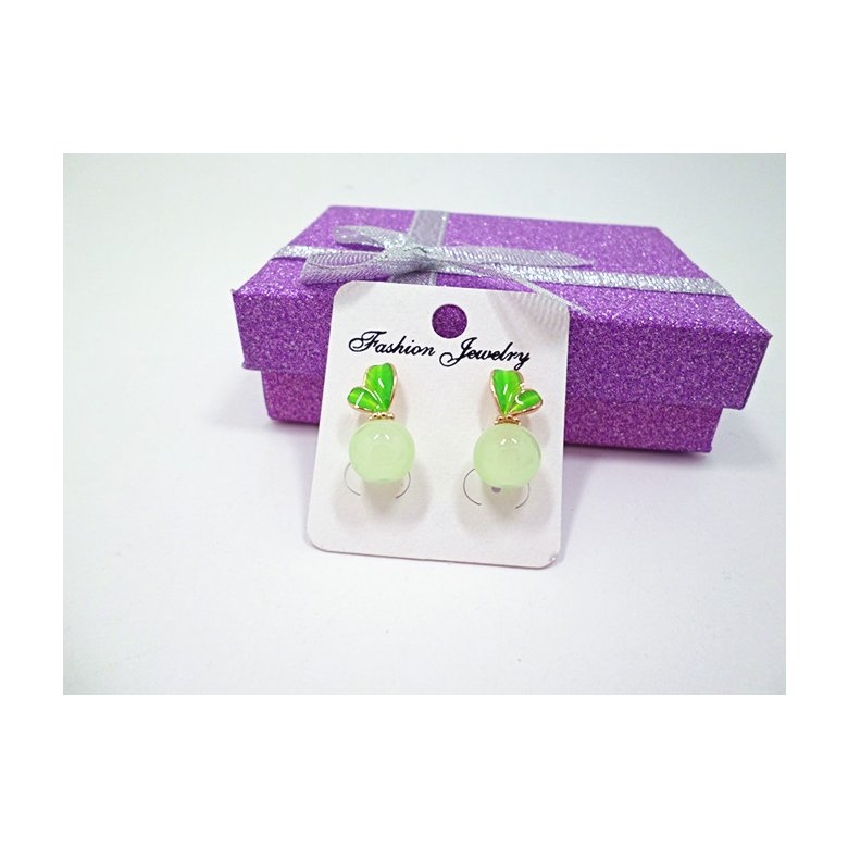 Wholesale Korean Style Leaves Earrings For Women Fashion Stylish Sweet Cute Stud Earrings Jewelry VGE045 0