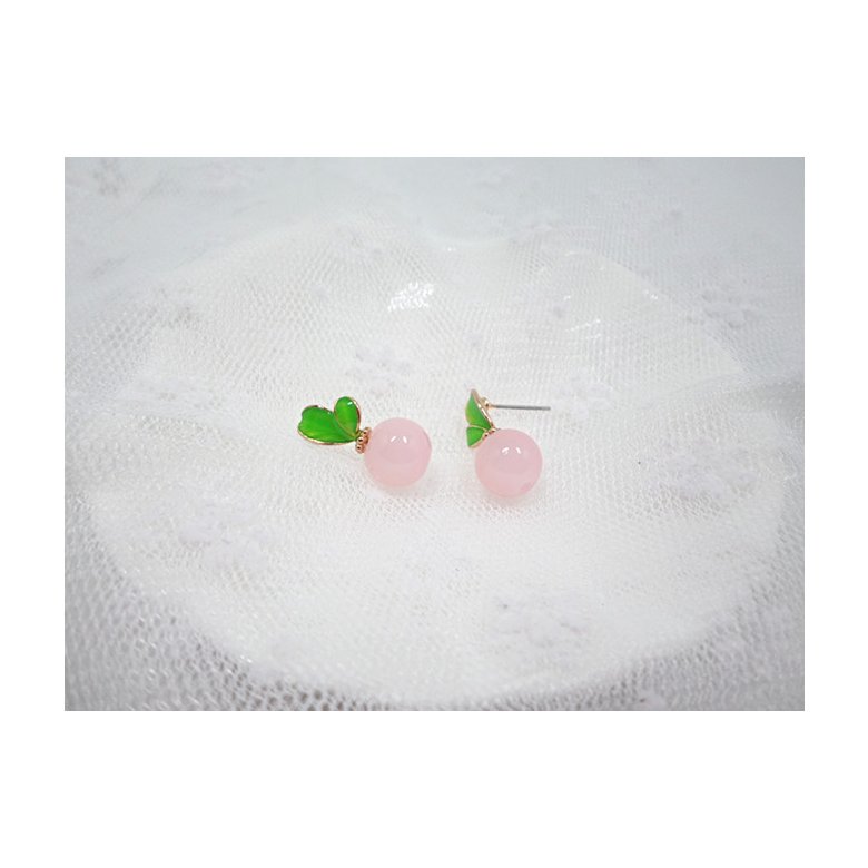 Wholesale Korean Style Leaves Earrings For Women Fashion Stylish Sweet Cute Stud Earrings Jewelry VGE045 2