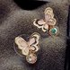 Wholesale Sweet pink  Butterfly Stud Earrings Delicate Gold Color Mini Ear Studs Trendy Ear Nails For Women Girls Jewelry Gift VGE046 4 small