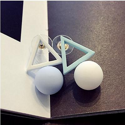 Wholesale Ball Triangle Different Candy Color Earrings For Women Engagement Stud Earrings  Luxury Jewelry VGE048 3