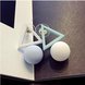 Wholesale Ball Triangle Different Candy Color Earrings For Women Engagement Stud Earrings  Luxury Jewelry VGE048 3 small