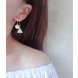 Wholesale Asymmetry Fashion 1 Pair Triangle Different pearl Women's Earrings Korean Style Earrings Jewelry Crystal Earrings  VGE055 3 small