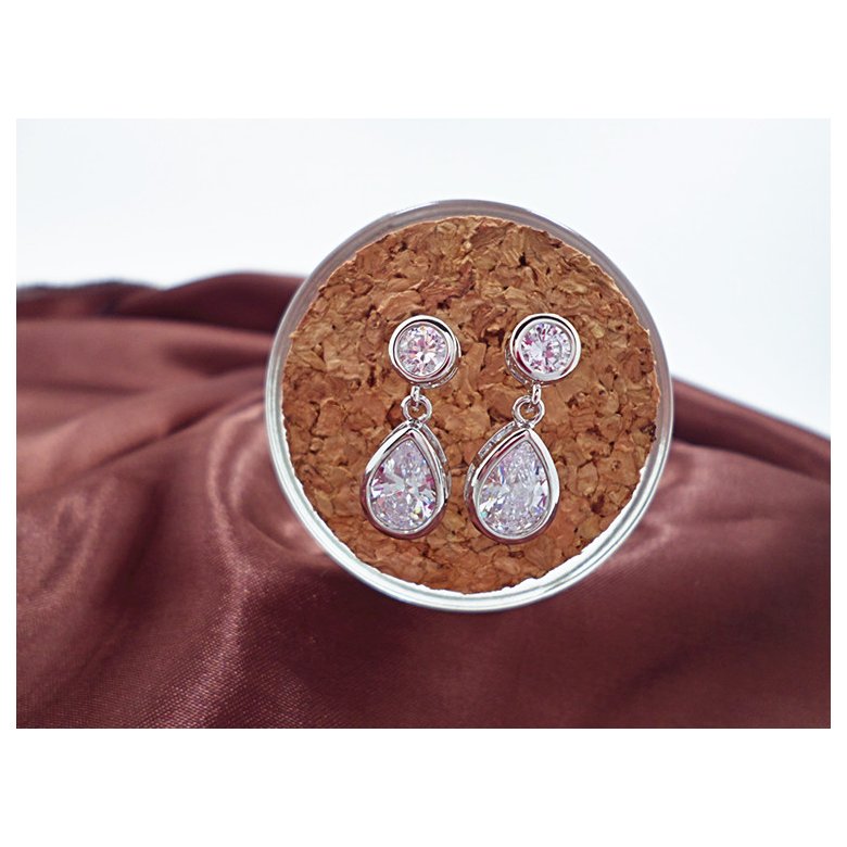 Wholesale  Crystal Valentines Day Gift Water Drop Earrings Big Stone Zircon Oval Drop Earring Rhombus Women Seaside Fashion Jewelry VGE056 1