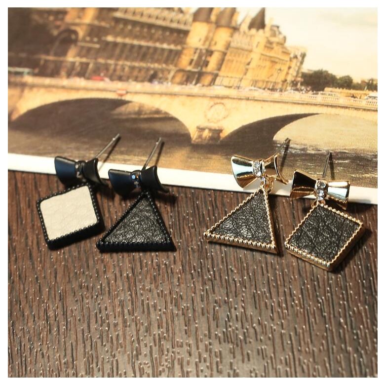 Wholesale Earrings girl unique for women earrings big style simple earrings Fashion  irregular geometry color simple earrings VGE060 4