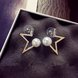 Wholesale New fashion delicate pearl crystal Star temperament Women Drop earrings creative Jewelry  VGE065 1 small