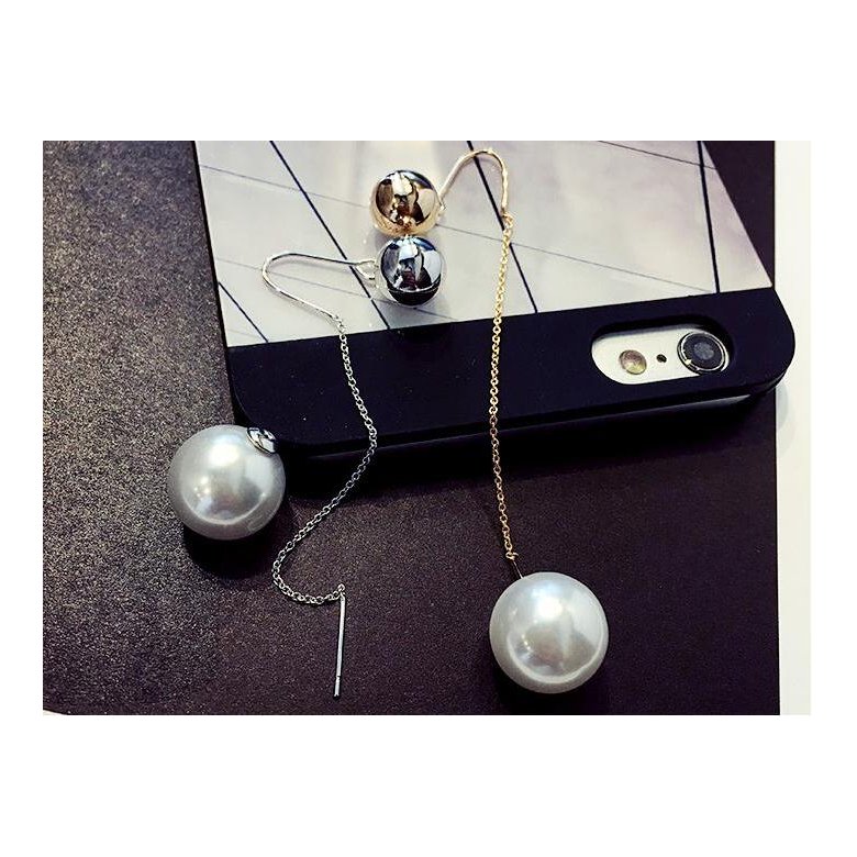 Wholesale Long Tassel Simulated Pearl Drop Earrings  For Women Classic  Ball Earrings Fashion Jewelry  VGE066 1