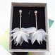 Wholesale Korean Elegant Transparent Acrylic Flower Petal Beads Stud Earrings For Women Summer Holiday Jewelry VGE067 2 small