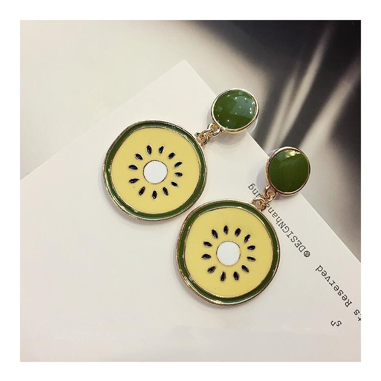 Wholesale Women Fruit Green Kiwi Dangle Earrings for Women Luxury wholesale Jewelry VGE068 4