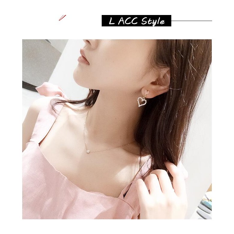 Wholesale Charmsmic Pearl Heart Dangle Earrings For Women Geometric Drop Earrings New Korean Fashio Lady Wedding Jewelry 2020 VGE074 1