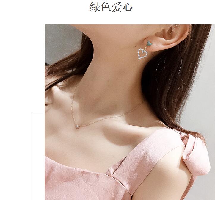 Wholesale Charmsmic Pearl Heart Dangle Earrings For Women Geometric Drop Earrings New Korean Fashio Lady Wedding Jewelry 2020 VGE074 5