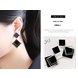 Wholesale Geometric Square Earrings for Women Hanging Dangle Earrings Gold Black Color Fashion Statement Earrings Female Jewelry VGE076 1 small