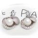 Wholesale Dominated 2020 metal shell design exquisite shining crystal Fashion temperament contracted pearl Drop earrings  VGE080 3 small
