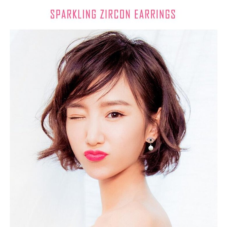 Wholesale Fashion Eye Crystal Vintage Earrings For Women Pearl Fashion Earring Jewelry Water drop VGE081 2