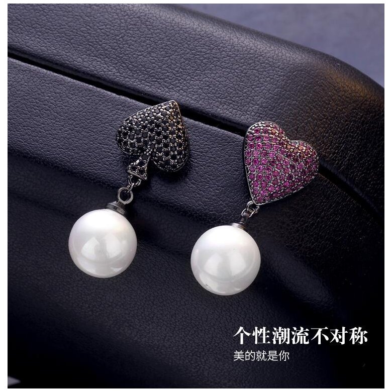 Wholesale Charmsmic Pearl Heart Dangle Earrings For Women Geometric Drop Earrings New Korean Fashio Lady Wedding Jewelry 2020 VGE087 0