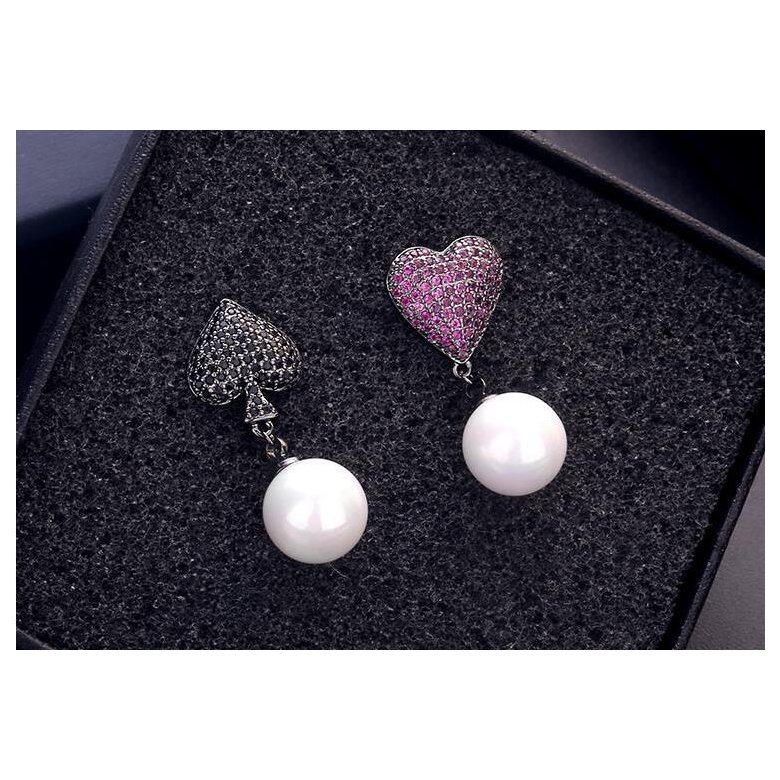 Wholesale Charmsmic Pearl Heart Dangle Earrings For Women Geometric Drop Earrings New Korean Fashio Lady Wedding Jewelry 2020 VGE087 1