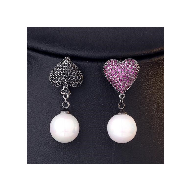 Wholesale Charmsmic Pearl Heart Dangle Earrings For Women Geometric Drop Earrings New Korean Fashio Lady Wedding Jewelry 2020 VGE087 2