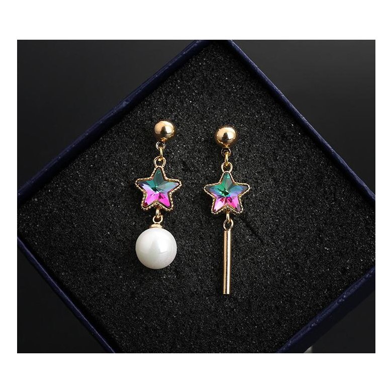 Wholesale Elegant imitation pearl colorful Star Long Tassel earring  Fashion Personality Pendant High Quality VGE088 0