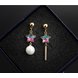 Wholesale Elegant imitation pearl colorful Star Long Tassel earring  Fashion Personality Pendant High Quality VGE088 0 small