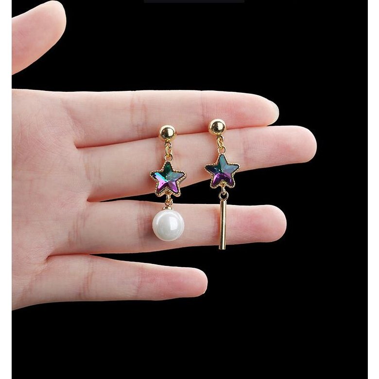 Wholesale Elegant imitation pearl colorful Star Long Tassel earring  Fashion Personality Pendant High Quality VGE088 1