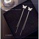 Wholesale Long Tassel Butterfly Drop Earrings Silver Color 2020 Fashion Hanging Women Earrings Summer Jewelry Girls GIfts VGE093 2 small