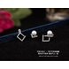 Wholesale Korean Geometric Metal Simulation Pearl Earrings Temperament Square Metal Stud Earrings Simple Classic Women's Jewelry VGE096 0 small