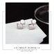 Wholesale Korean Geometric Metal Simulation Pearl Earrings Temperament Square Metal Stud Earrings Simple Classic Women's Jewelry VGE096 3 small