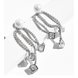 Wholesale New style 925 sterling silver Zircon Pearls Dangle Earrings for Women Box Chain Long Tassel Earring Jewelry VGE099 1 small