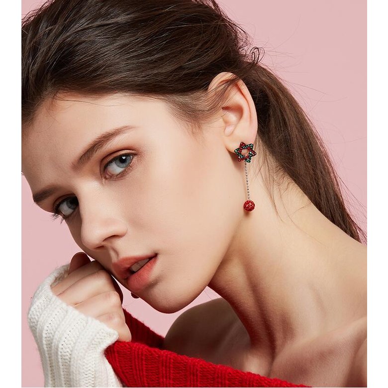 Wholesale New Arrival Fashion Trendy Dangle Bowknot ball tassel earrings Simple Korean Jewelry Female Long Pendant Eardrop VGE102 4