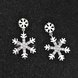 Wholesale New Fashion For Women Snowflake Earrings and Silver Color Women's Engagement Jewelry Earring Gift VGE104 1 small