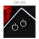 Wholesale Small Crystal Hoop Earrings Fashion Simple Round Shiny Earring Jewelry For Women Party Gift VGE105 2 small