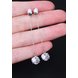 Wholesale Sparkling 925 Sterling Silver Earrings Full Crystal Beads Ball Zircon Long Tassel Earrings For Women  VGE106 2 small