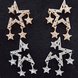 Wholesale Fashion atmospheric  hollow star earrings female wild zircon pentagram exaggerated personality earrings VGE107 2 small