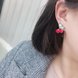 Wholesale Cute Red Cherry Crystal Earring 2020 New Romantic Sweet Fruit Geometric Korean Earrings for Women Girl Party Delicate Jewelry VGE110 0 small