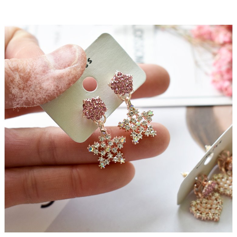 Wholesale 2020 Korean New Fashion Exquisite Star heart Pearl Earrings Simple Small Earrings Elegant Women's Versatile Jewelry VGE112 4