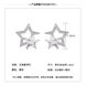 Wholesale Zircon Pentagram star Stud Earrings High Quality Jewelry For Women Silver Color Earrings Party Jewelry Gifts VGE114 2 small