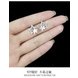 Wholesale Zircon Pentagram star Stud Earrings High Quality Jewelry For Women Silver Color Earrings Party Jewelry Gifts VGE114 4 small