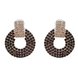 Wholesale New design fashion hanging earrings geometric round shiny rhinestone earrings women's jewelry wholesale VGE115 1 small