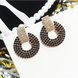 Wholesale New design fashion hanging earrings geometric round shiny rhinestone earrings women's jewelry wholesale VGE115 3 small