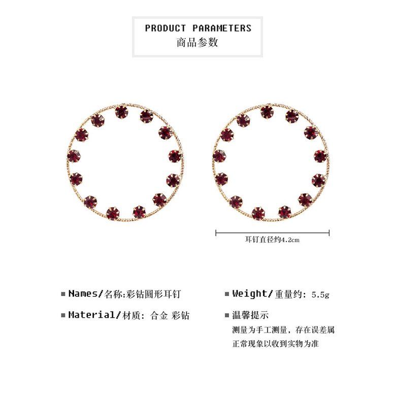Wholesale New Hot Selling Colorful Hoop Earrings For Women Girl Statement Ear Jewelry Round Circle  Gift Jewelry VGE116 4