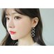 Wholesale Girl Heart-shaped Asymmetric Earrings Simple Rhinestone Pearl Chain Earrings Jewelry  Long Earrings VGE118 2 small