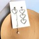 Wholesale Girl Heart-shaped Asymmetric Earrings Simple Rhinestone Pearl Chain Earrings Jewelry  Long Earrings VGE118 3 small
