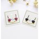 Wholesale Love Heart Earrings Sweet Pink Gifts for Women Girlfriend Girls Shine Sequins Imitation Rhinestone Korean Style Daily Ear Stud VGE119 4 small