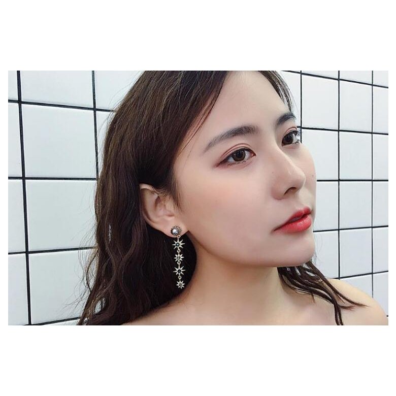 Wholesale Elegant imitation pearl Star Long Tassel ear nail exquisite Prevent Allergy EarringFashion Personality Pendant High Quality VGE122 3