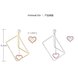 Wholesale Heart envelope Long Drop Earrings For women crystal Geometric dangling Earring wedding Jewelry VGE131 0 small