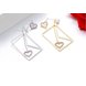 Wholesale Heart envelope Long Drop Earrings For women crystal Geometric dangling Earring wedding Jewelry VGE131 4 small