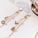 Wholesale Women Earrings Set Elegant Pearl Crystal LOVE Letter Pendant Tassel Long Gold Earring Classic Wedding Party Jewelry VGE134 4 small