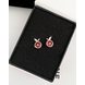 Wholesale  Korean Fashion Red Crystal Grapefruit Stud Earrings Zircon Fruit Earring Women Lovely Birthday Cute Jewelry VGE136 1 small